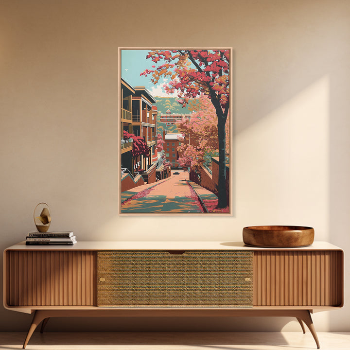 Fayetteville Travel Poster, Canvas Print, Travel Wall Decor, Minimalist Poster, Fine Art Print, Home Office Decor, Modern Wall Decor