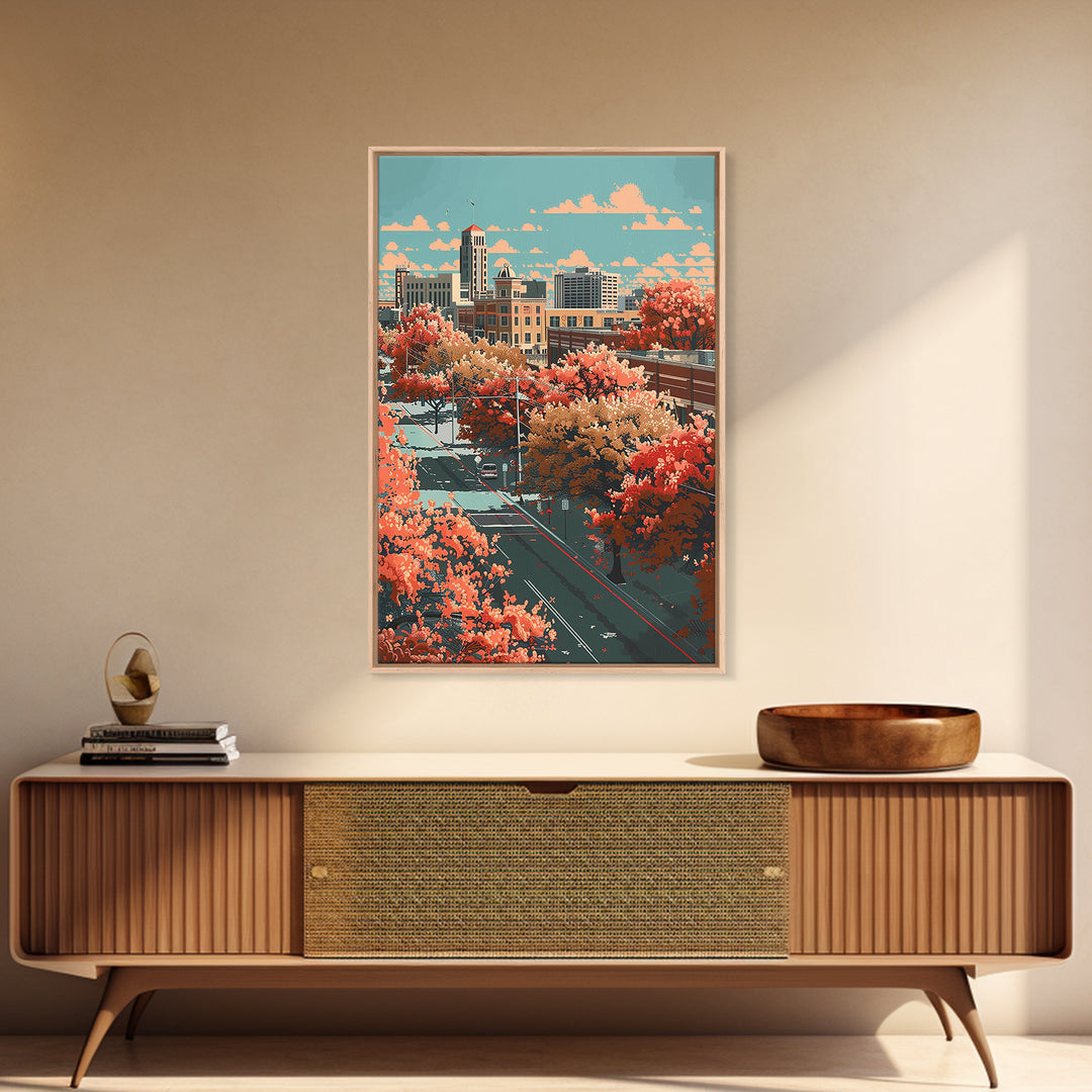 Grand Prairie Travel Poster, Canvas Print, Travel Art Print, Modern Wall Decor, Poster Print, City Art Print, Travel Decor, Wall Art