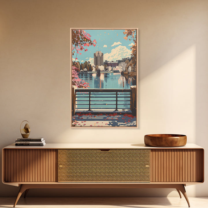 Greensboro Travel Poster, Canvas Print, City Travel Poster, Travel Wall Art, Fine Art Print, Wall Art, City Illustration, Home Decor