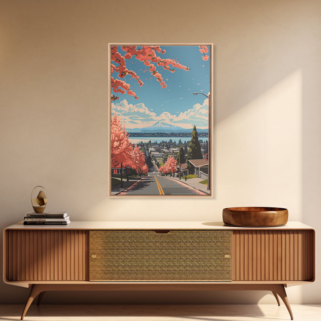Hillsboro Travel Poster, Canvas Print, City Travel Poster, Travel Wall Decor, Minimalist Poster, City Art Print, Retro Travel Poster