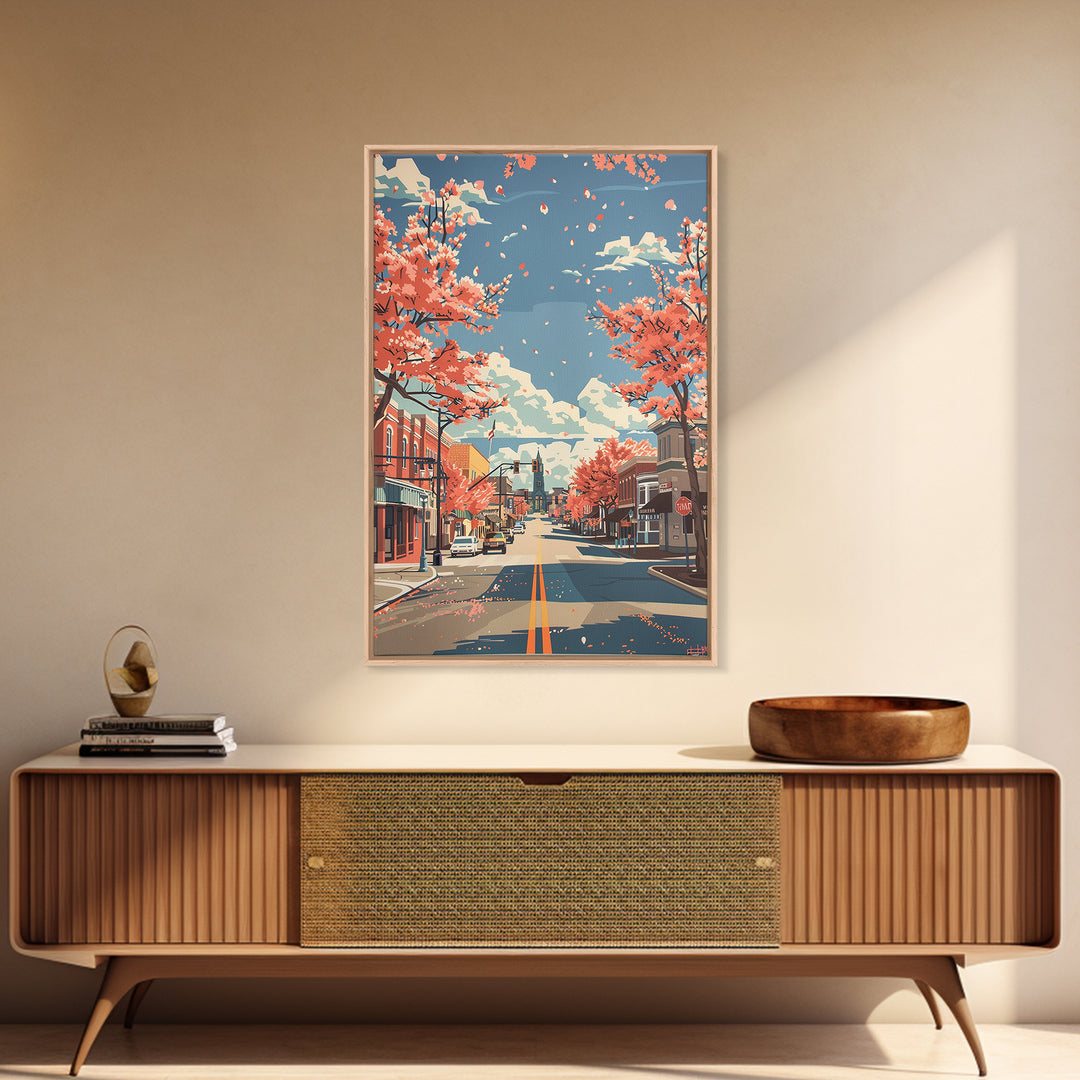 Independence Travel Poster, Framed Canvas Print, Vintage Travel Print, City Wall Art, Art Print, Wanderlust Gift, Retro Travel Print