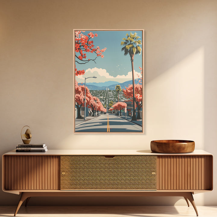 Inglewood Travel Poster, Framed Canvas Print, City Travel Poster, Travel Wall Art, Vintage Travel, Retro Wall Art, Minimalist Poster