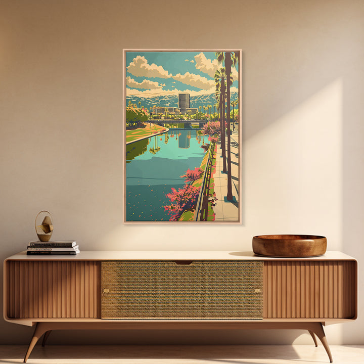 Irvine Travel Poster, Framed Canvas Print, City Art Print, Travel Wall Art, Fine Art Print, Retro Travel Poster, Vintage City Poster