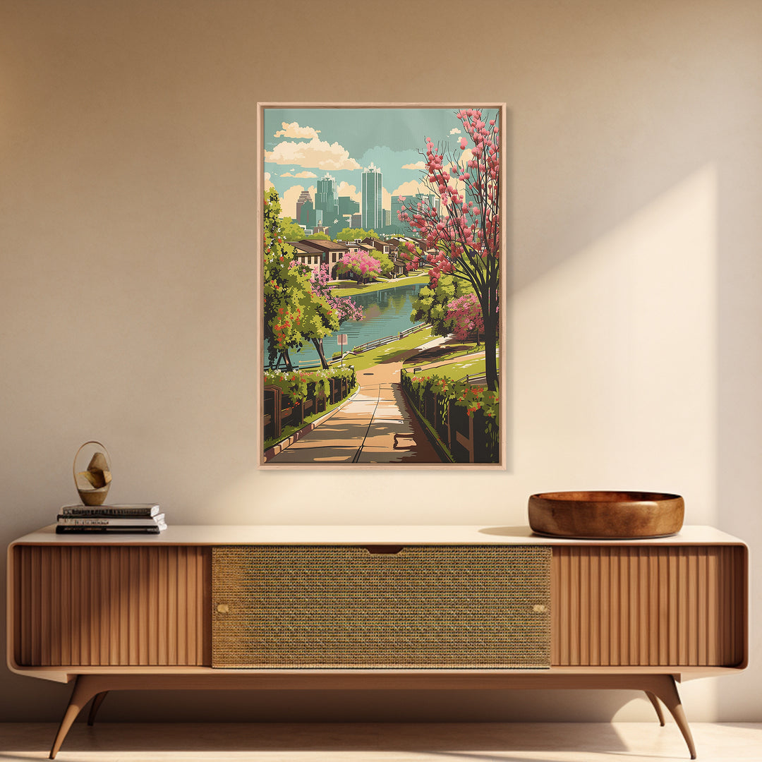 Irving Travel Poster, Framed Canvas Print, City Art Print, Travel Wall Art, Landscape Art, Art Print, City Wall Art, Wanderlust Gift