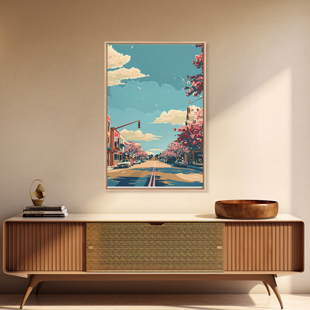 Killeen Travel Poster, Framed Canvas Print, Poster Print, Travel Wall Art, Vintage Travel Print, Mid Century Wall Art, Travel Prints