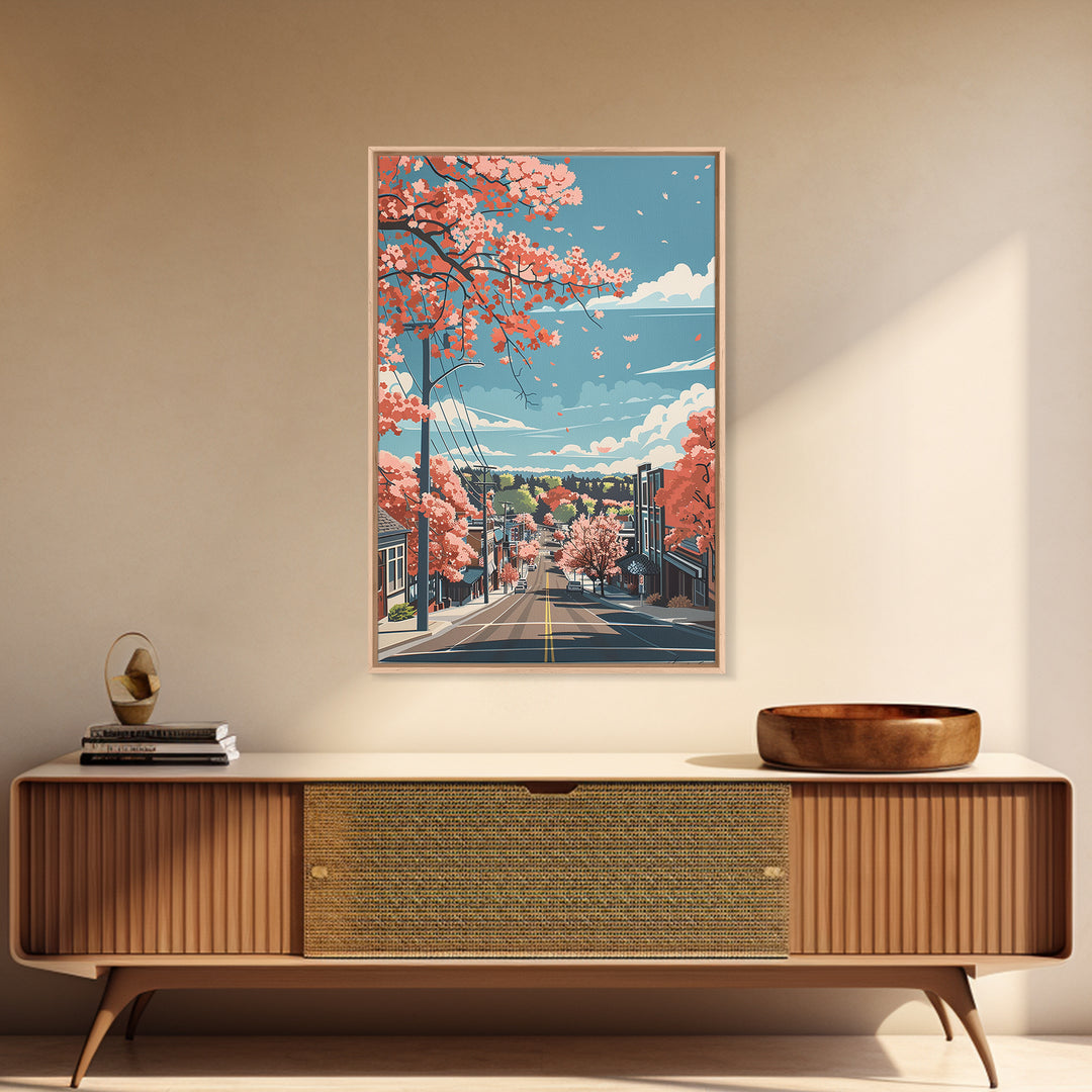 Lees Summit Travel Poster, Framed Canvas Print, City Art Print, Travel Wall Art, Colorful Wall Art, Landscape Art, Home Office Decor