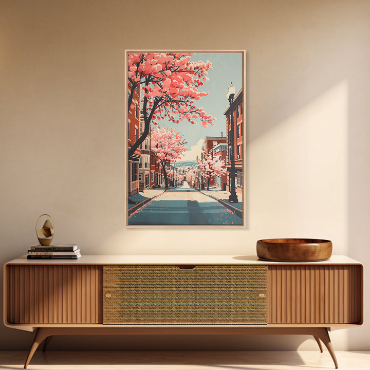Lowell Travel Poster, Canvas Print, Retro Wall Art, Travel Print, Travel Decor, City Wall Art, Poster Print, Wall Art, Travel Prints