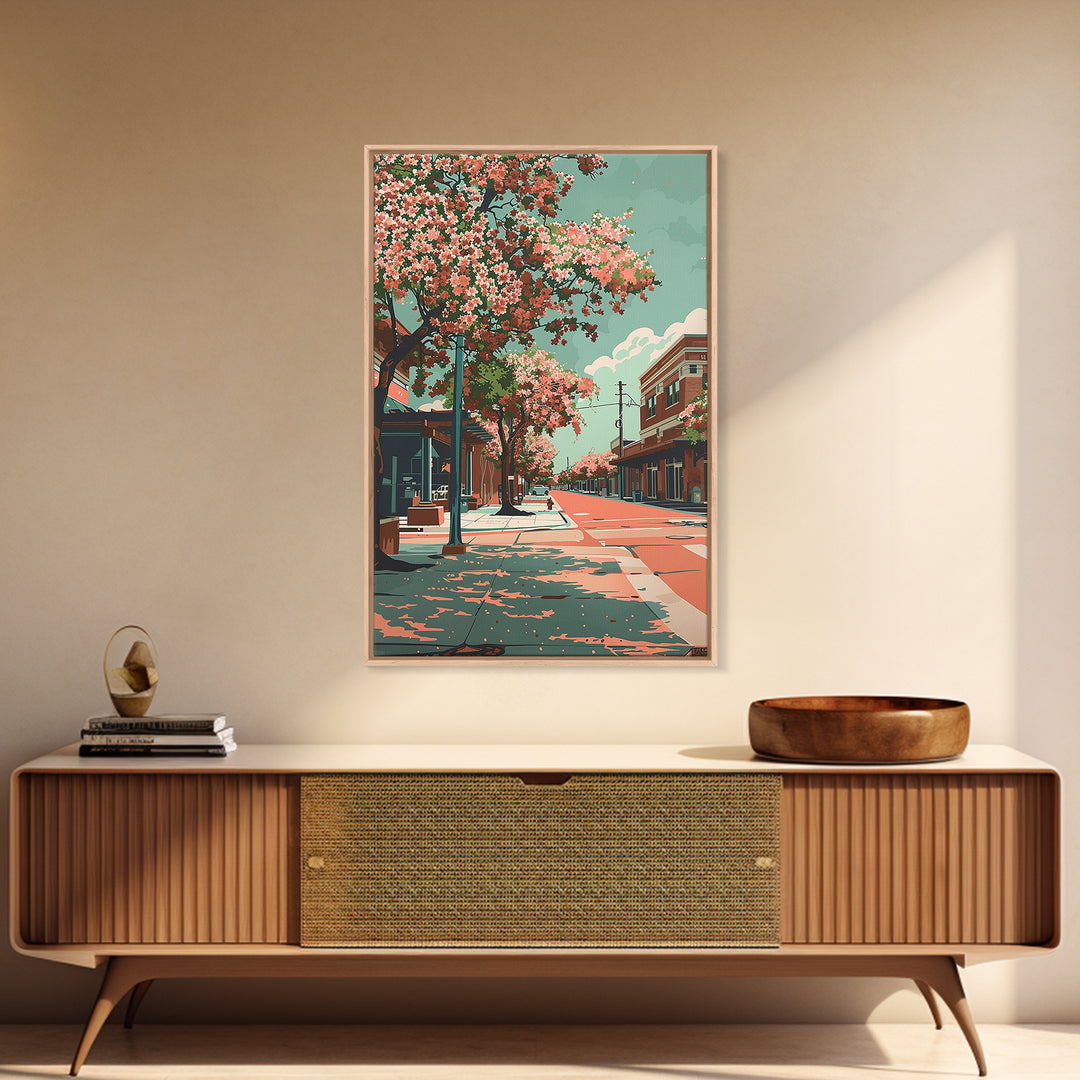 McKinney Travel Poster, Framed Canvas Print, Travel Art Print, Modern Wall Decor, Travel Wall Art, Travel Posters, Home Office Decor