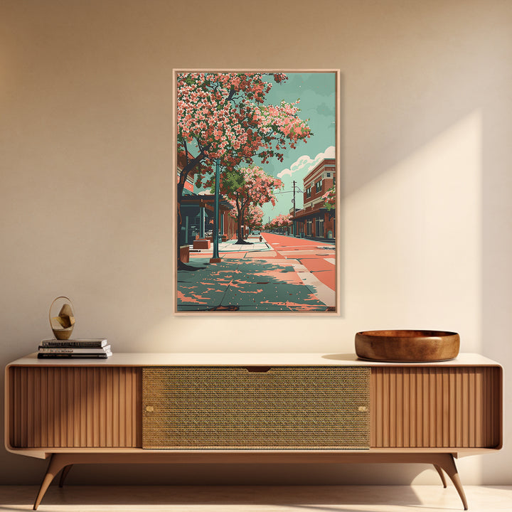 McKinney Travel Poster, Framed Canvas Print, Travel Art Print, Modern Wall Decor, Travel Wall Art, Travel Posters, Home Office Decor