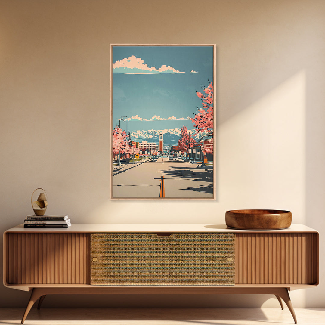 Meridian Travel Poster, Canvas Print, City Travel Poster, Travel Wall Art, Vintage City Poster, Gallery Wall Set, Retro Travel Print