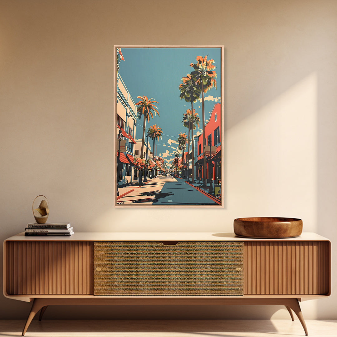 Miramar Travel Poster, Canvas Print, Travel Prints, Landscape Art, Vintage Posters, Vintage Travel Art, Wall Art, Retro Travel Print