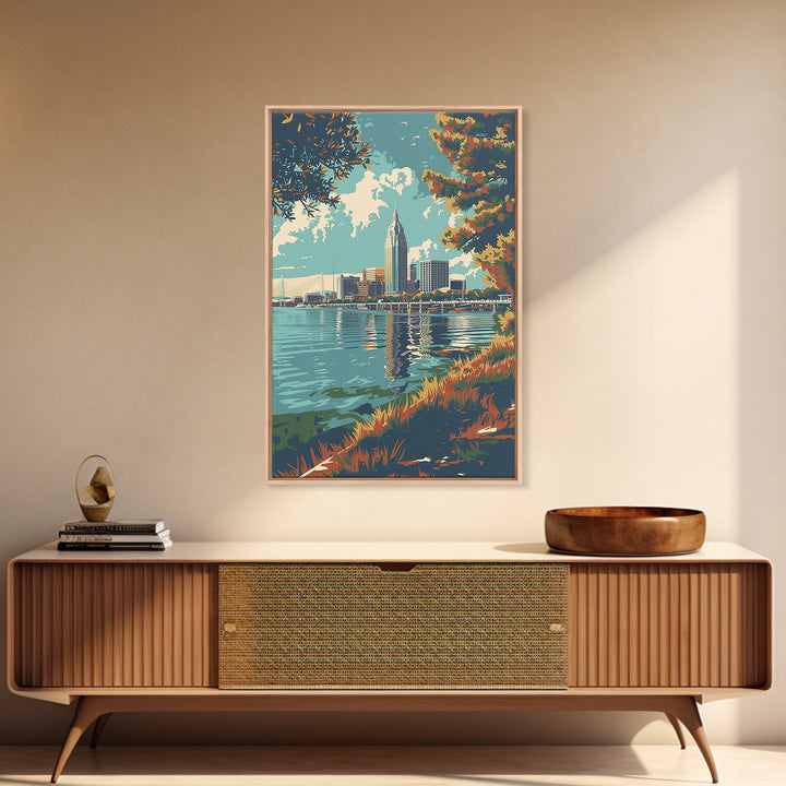 Mobile Travel Poster, Canvas Print, Travel Prints, Landscape Art, Minimalist Poster, Travel Wall Art, Gallery Wall Set, Poster Print