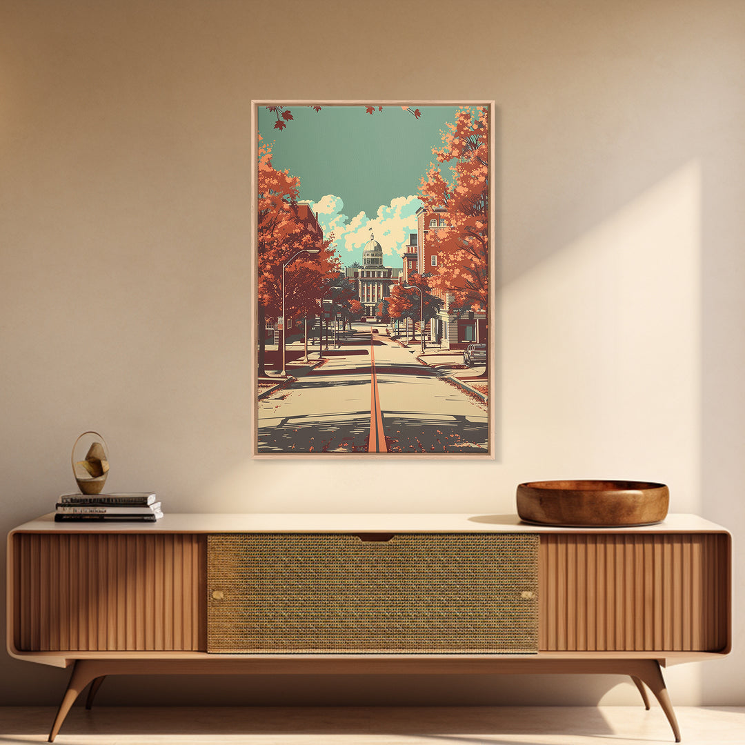 Montgomery Travel Poster, Canvas Print, City Art Print, Travel Wall Art, Vintage Travel Art, Vintage Travel Print, City Illustration