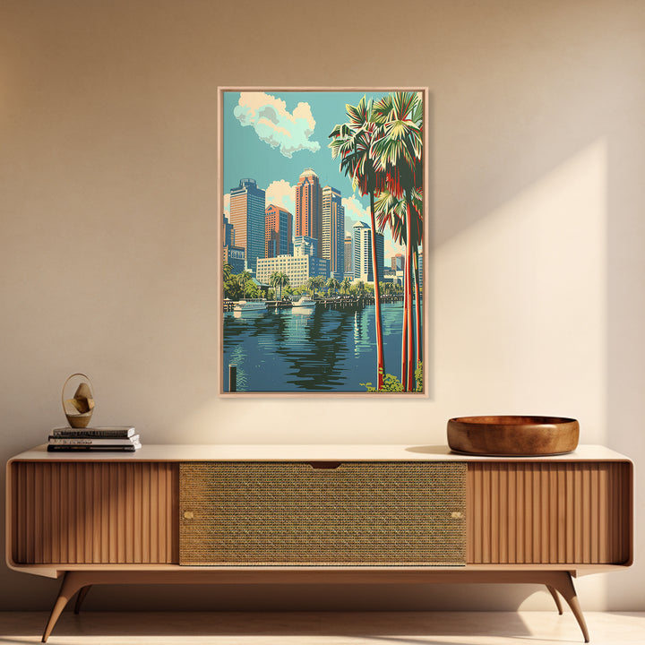 New Orleans Travel Poster, Canvas Print, Travel Wall Decor, Minimalist Poster, Retro Travel Print, Modern Wall Decor, City Art Print