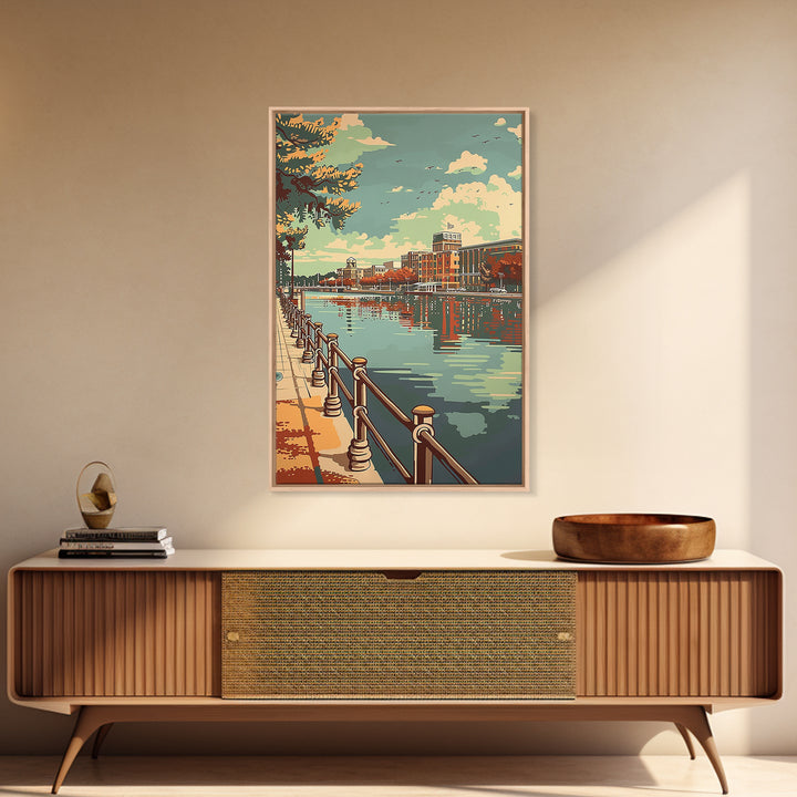 Newport News Travel Poster, Canvas Print, Retro Travel Poster, City Wall Art, Travel Posters, Vintage Travel Print, Gallery Wall Set