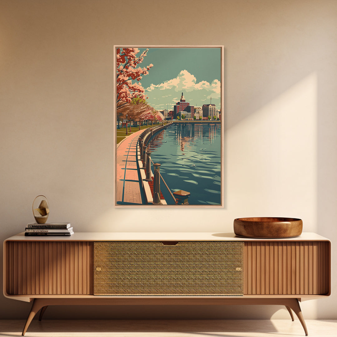 Norfolk Travel Poster, Canvas Print, City Travel Poster, Vintage City Poster, Travel Art Print, Living Room Wall Art, Vintage Poster