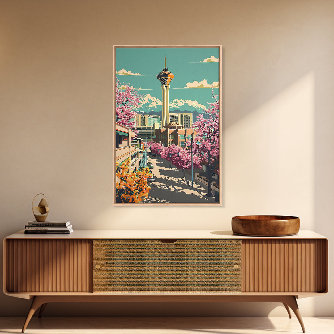 North Las Vegas Travel Poster, Canvas Print, City Art Print, Travel Wall Art, Colorful Wall Art, Retro Travel Poster, Travel Posters