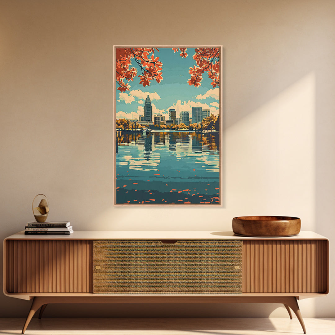 Orlando Travel Poster, Framed Canvas Print, City Travel Poster, Vintage City Poster, Travel Wall Art, Travel Posters, Vintage Poster