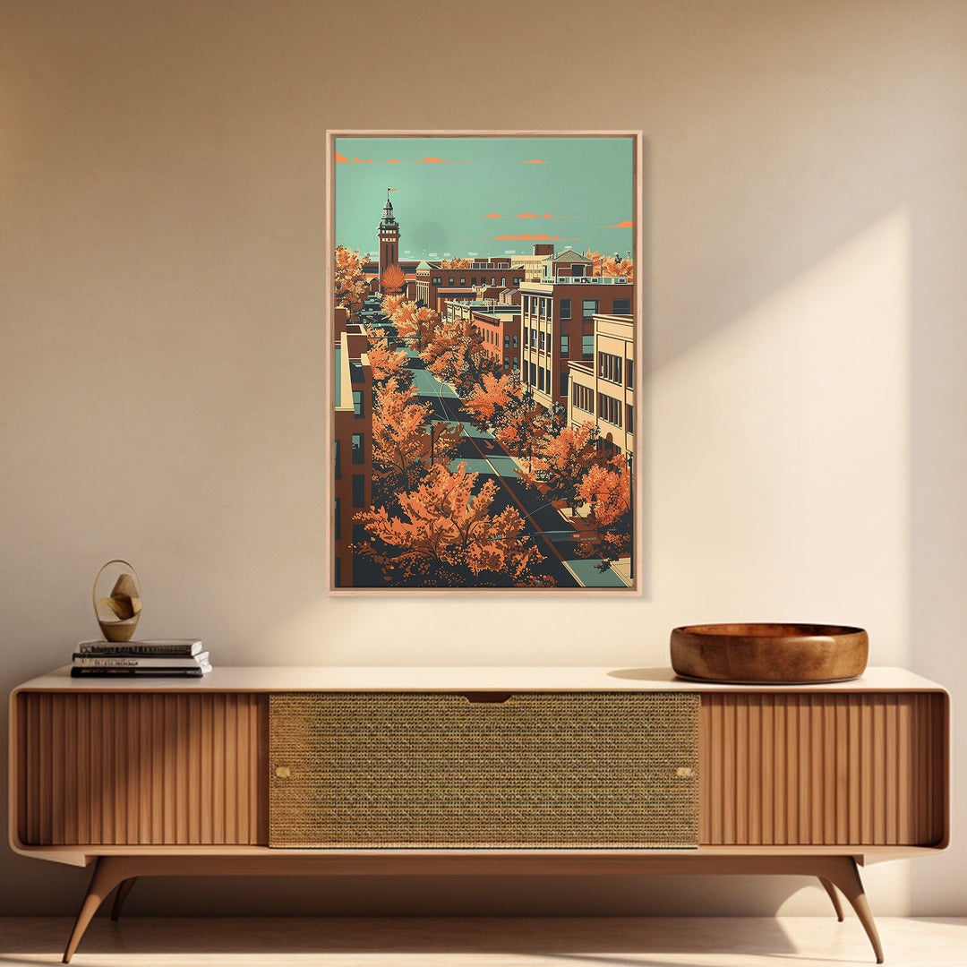 Overland Park Travel Poster, Framed Canvas Print, Travel Art Print, Modern Wall Decor, Colorful Wall Art, Poster Art, City Art Print