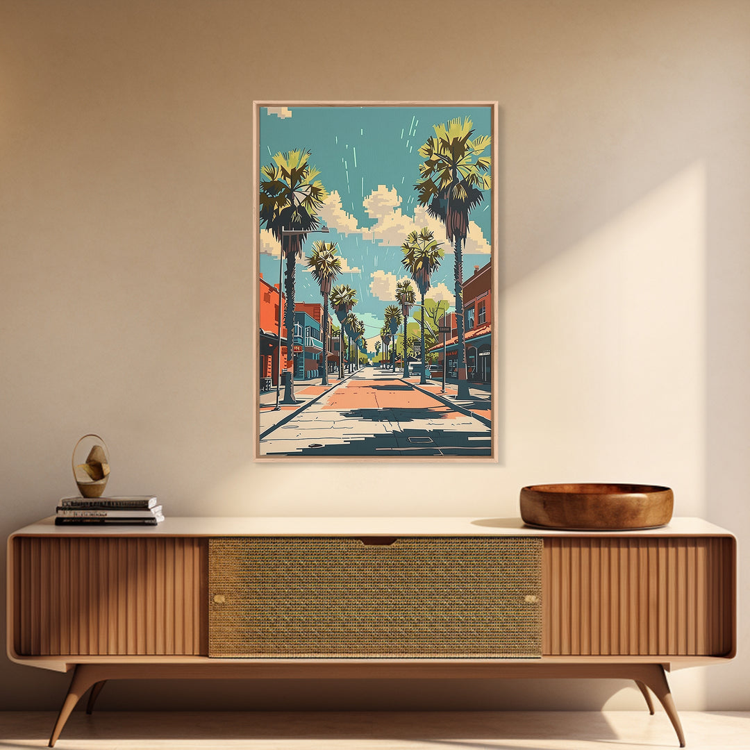 Rancho Cucamonga Travel Poster, Framed Canvas Print, Travel Wall Art, City Wall Art, Travel Art Print, Wanderlust Gift, Travel Decor