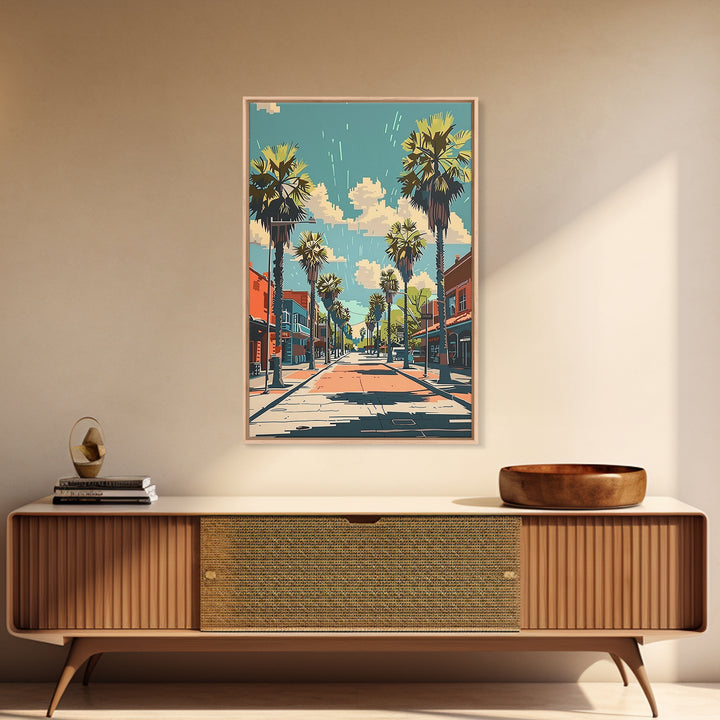 Rancho Cucamonga Travel Poster, Framed Canvas Print, Travel Wall Art, City Wall Art, Travel Art Print, Wanderlust Gift, Travel Decor