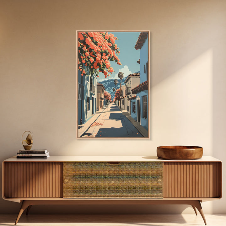 Salinas Travel Poster, Framed Canvas Print, Vintage Travel Print, City Wall Art, Living Room Wall Art, Landscape Art, Retro Wall Art