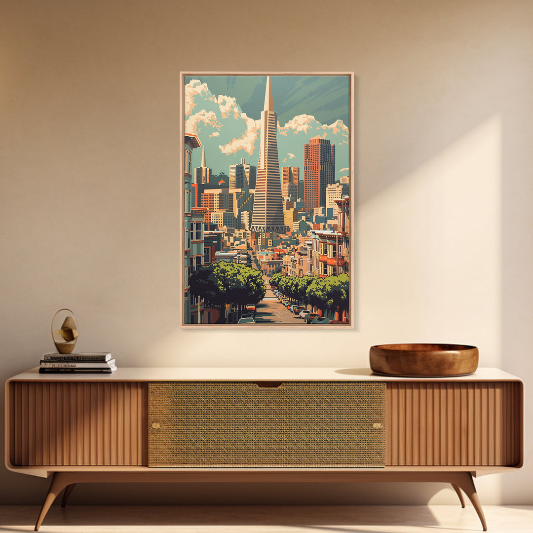 San Francisco Travel Poster, Canvas Print, City Travel Poster, Vintage City Poster, Gallery Wall Set, Vintage Travel, Vintage Poster