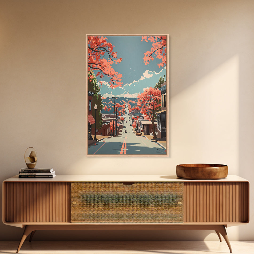 South Fulton Travel Poster, Framed Canvas Print, Retro Travel Poster, City Wall Art, Vintage Travel Art, Poster Art, Wanderlust Gift