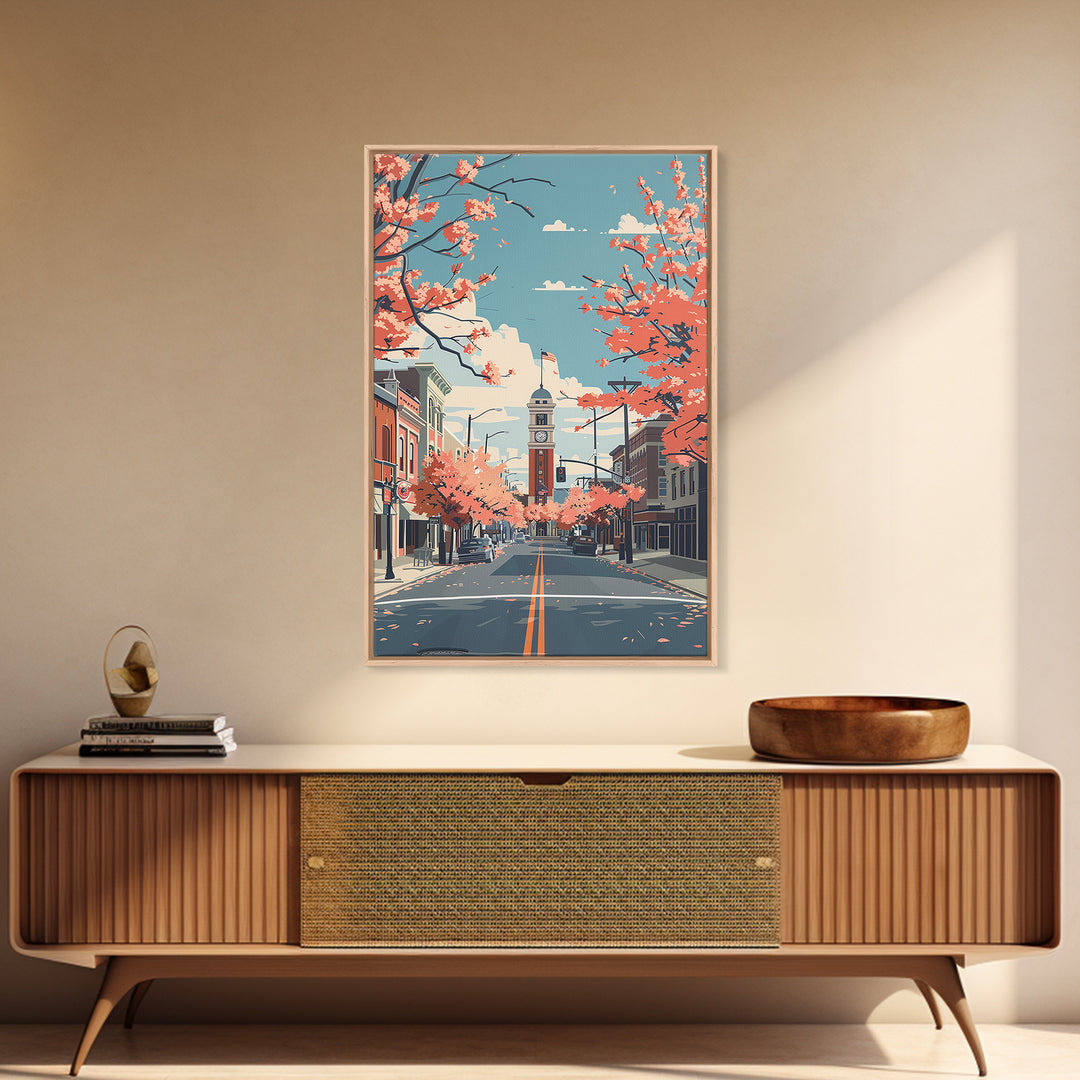 Springfield Travel Poster, Framed Canvas Print, City Travel Poster, Travel Wall Art, Gallery Wall Set, City Art Print, Travel Prints