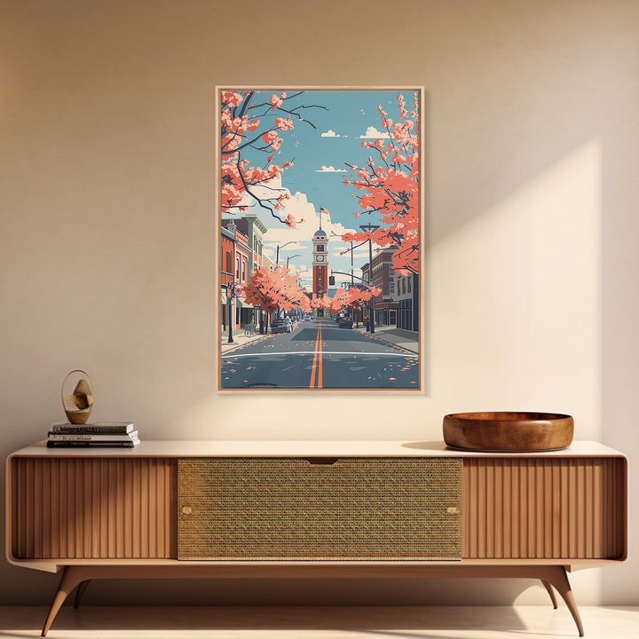 Springfield Travel Poster, Framed Canvas Print, City Travel Poster, Travel Wall Art, Gallery Wall Set, City Art Print, Travel Prints