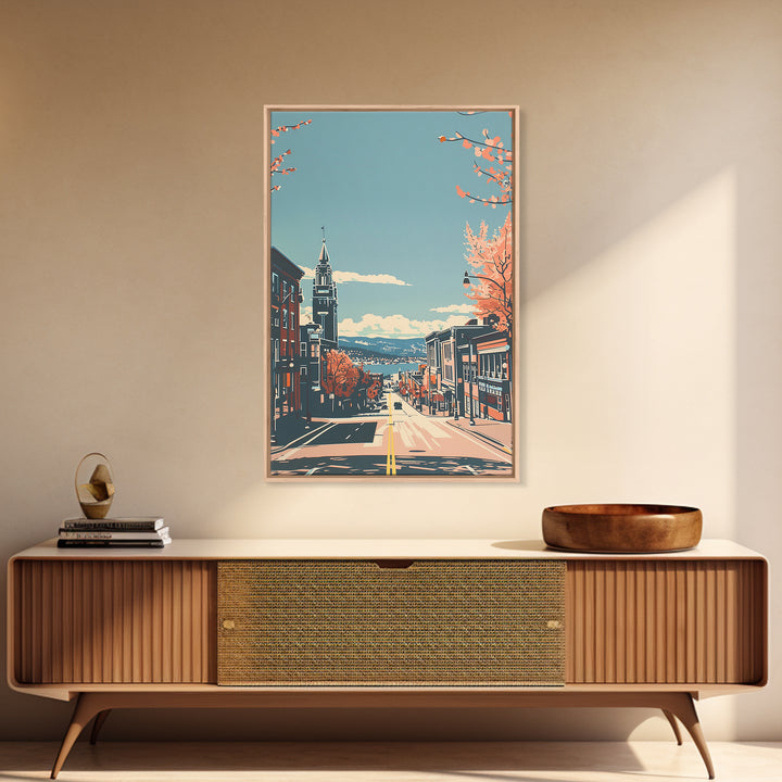 Springfield Massachusetts Travel Poster, Canvas Print, City Travel Poster, Travel Wall Decor, Retro Travel Poster, Colorful Wall Art