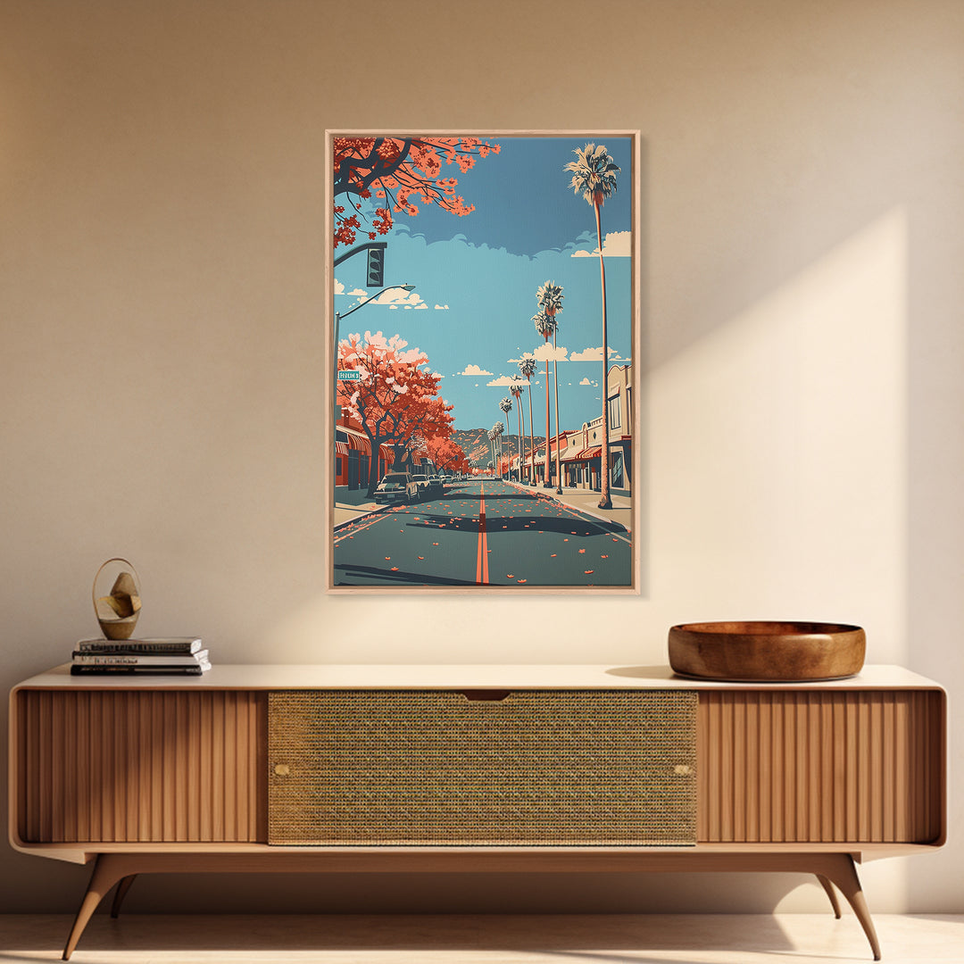Victorville Travel Poster, Framed Canvas Print, Retro Travel Poster, City Wall Art, Vintage Poster, Retro Travel Print, Travel Print