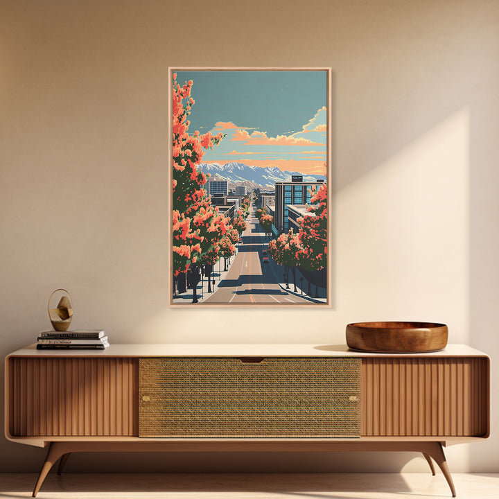West Valley City Travel Poster, Canvas Print, City Travel Poster, Travel Wall Decor, Landscape Art, Travel Prints, Modern Wall Decor