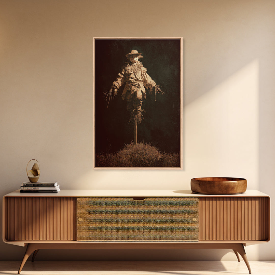 The Living Scarecrow, Decadent Gothic Art, Vertical Wall Art, Macabre Wall Art, Canvas Print, Halloween Wall Art, Statement Wall Art