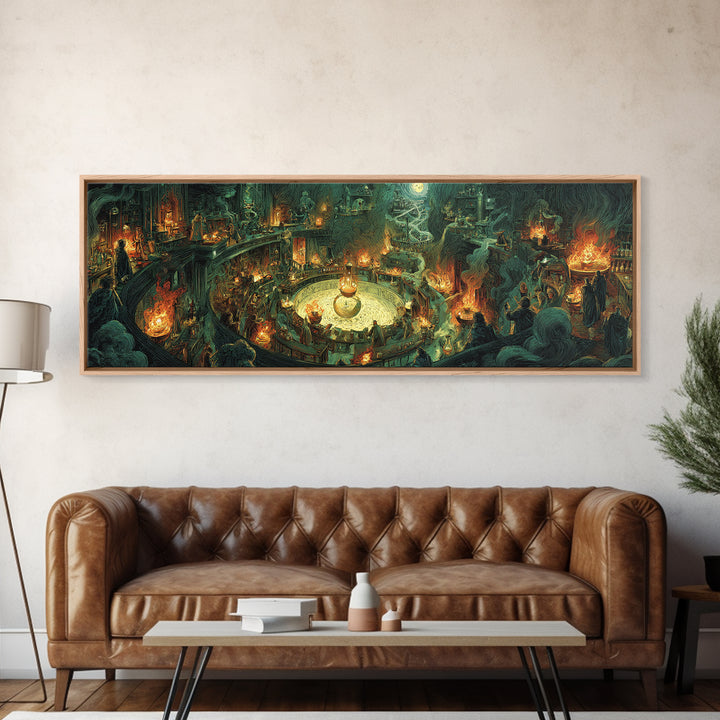 The Mad Alchemist, Apocalyptic Romantic Art, Extra Wide Wall Art, Dark Fantasy Wall Art, Canvas Print, Halloween Wall Art, Halloween Decor
