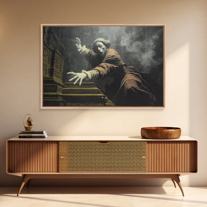 The Phantom Organist, Symbolist Gothic Landscape, Landscape Wall Art, Macabre Wall Art, Canvas Print, Halloween Wall Art