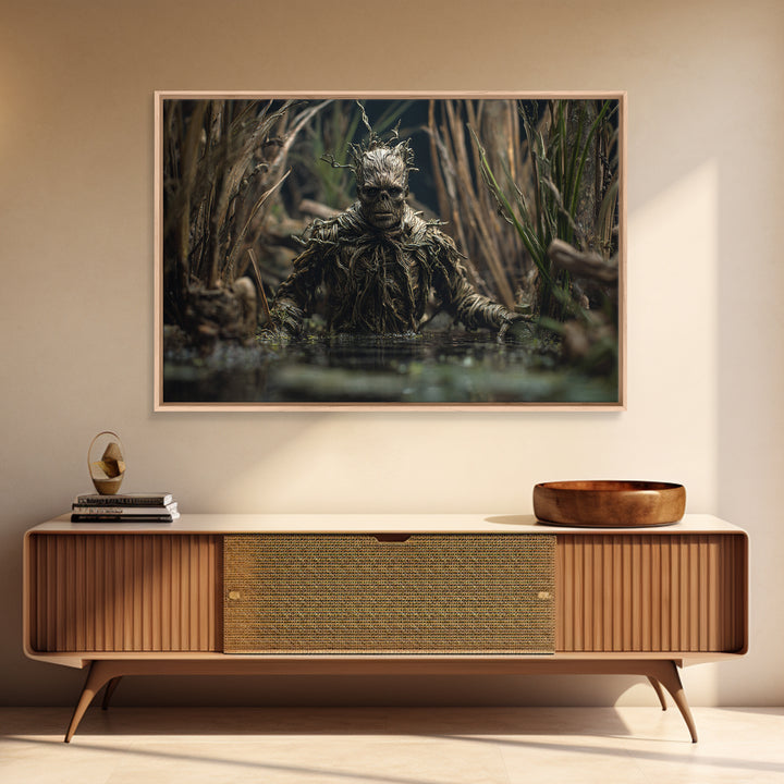 The Bog Mummy, Baroque Witchcraft Art, Landscape Wall Art, Dark Fantasy Wall Art, Canvas Print, Halloween Wall Art, Halloween Decor