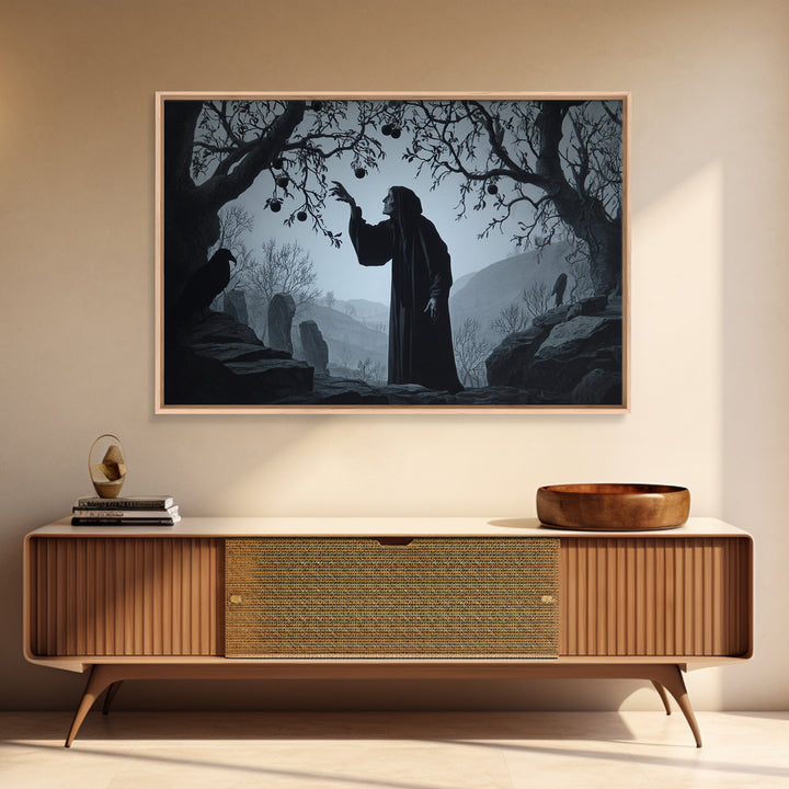 The Orchard Hag, Romantic Gothic Landscape, Landscape Wall Art, Dark Fantasy Wall Art, Canvas Print, Halloween Wall Art