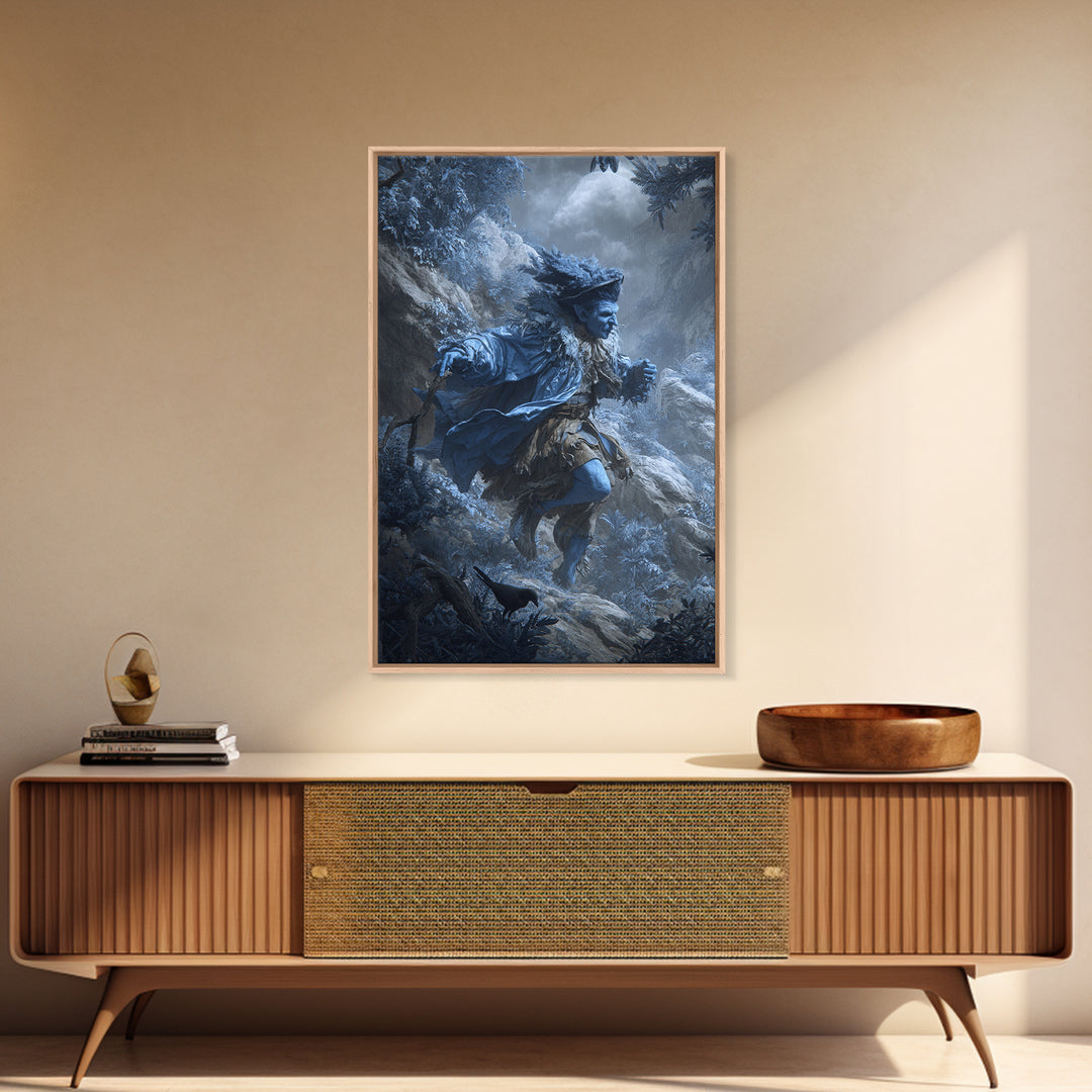 The Frost Goblin, Baroque Witchcraft Art, Vertical Wall Art, Gothic Horror Wall Art, Canvas Print, Halloween Wall Art, Macabre Wall Art