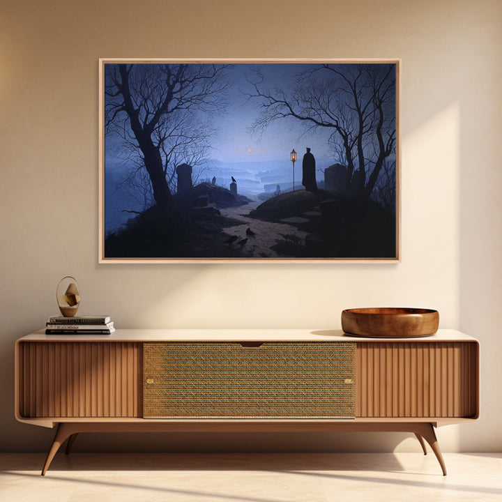 The Crossroads Spirit, Romantic Gothic Landscape, Landscape Wall Art, Gothic Horror Wall Art, Framed Canvas Print