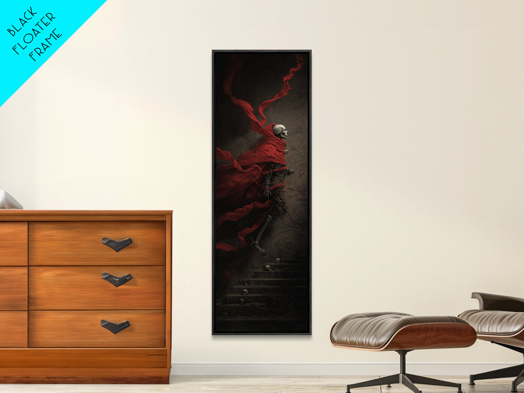 The Forgotten Crypt, Surreal Apocalyptic Art, Tall Narrow Wall Art, Macabre Wall Art, Canvas Print, Halloween Wall Art
