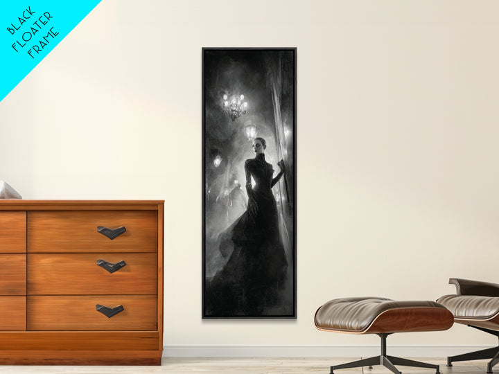The Haunted Hotel, Biomechanical Horror Art, Tall Narrow Wall Art, Dark Fantasy Wall Art, Canvas Print, Halloween Wall Art