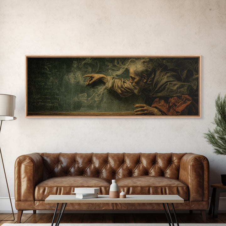 The Silent Schoolhouse, Dark Renaissance Art, Extra Wide Wall Art, Macabre Wall Art, Canvas Print, Halloween Wall Art