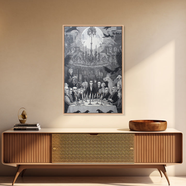 The Vampire Banquet, Victorian Macabre Art, Vertical Wall Art, Dark Fantasy Wall Art, Canvas Print, Halloween Wall Art, Horror Wall Art