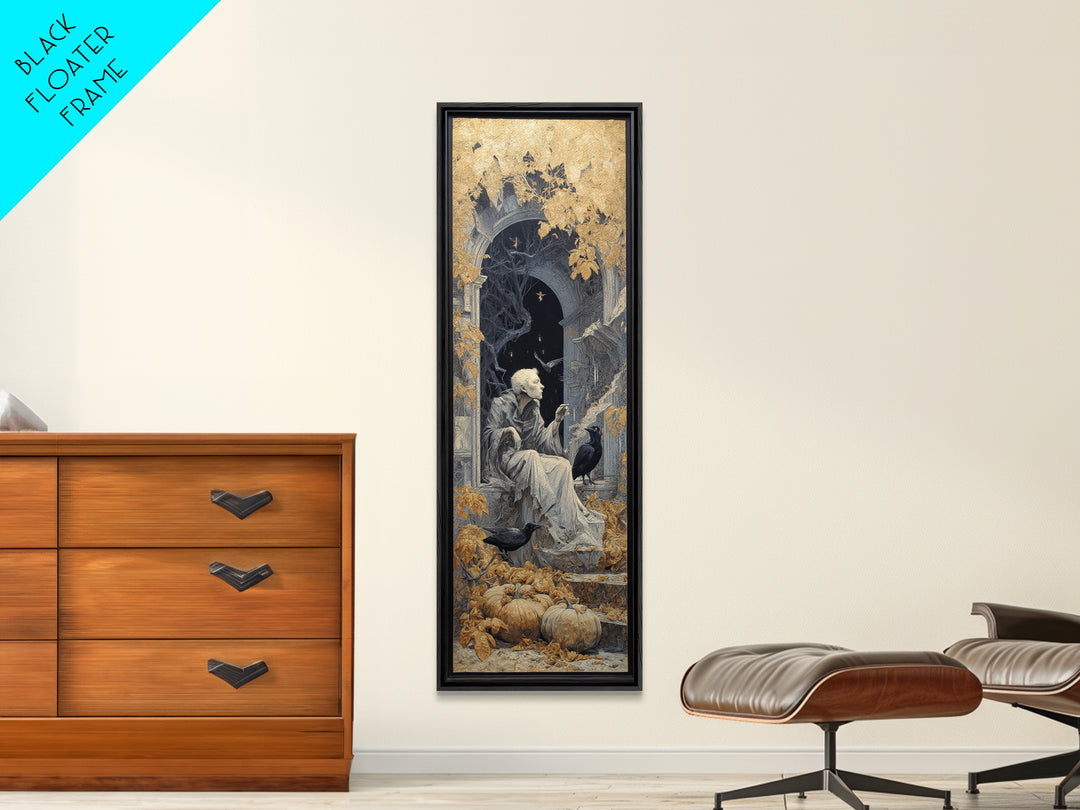 The First Frost Awakening, Surreal Apocalyptic Art, Tall Narrow Wall Art, Gothic Horror Wall Art, Framed Canvas Print