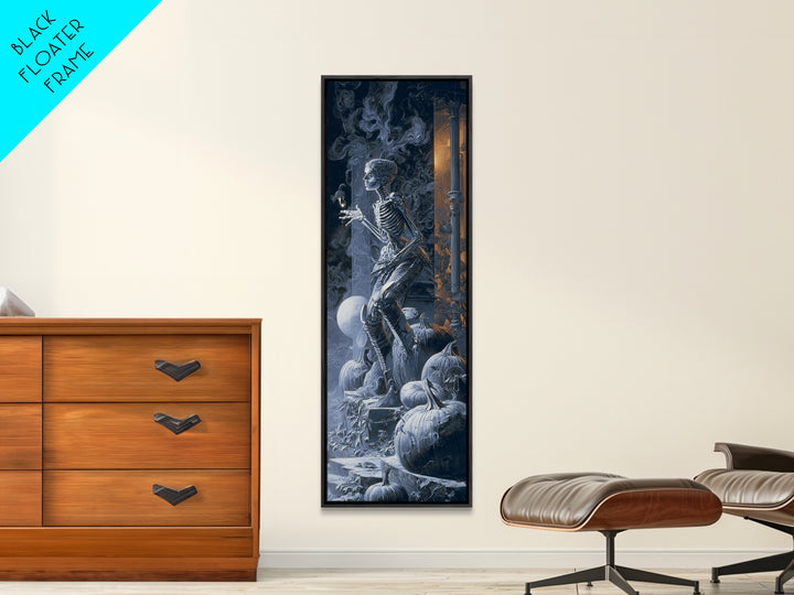 The First Frost Awakening, Biomechanical Horror Art, Tall Narrow Wall Art, Dark Fantasy Wall Art, Canvas Print, Halloween Wall Art