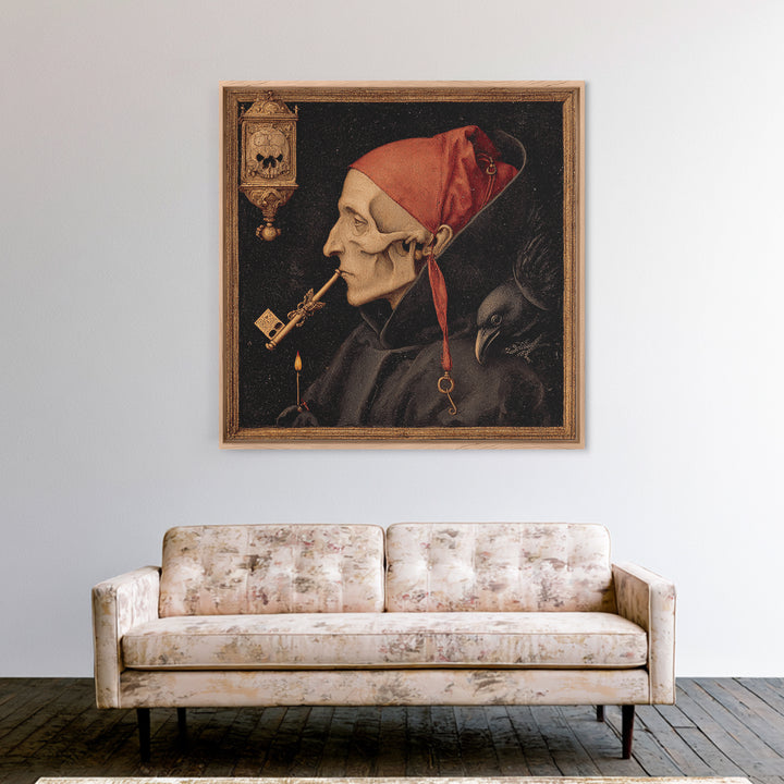 The Coffin Key, Danse Macabre Art, Square Wall Art, Dark Fantasy Wall Art, Canvas Print, Halloween Wall Art