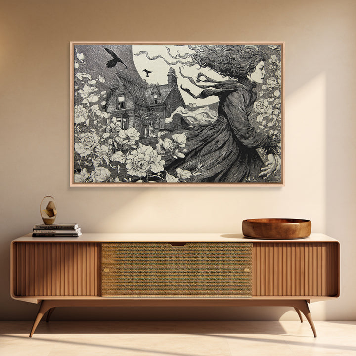 The Poison Garden, Victorian Macabre Art, Landscape Wall Art, Macabre Wall Art, Canvas Print, Halloween Wall Art, Horror Wall Art
