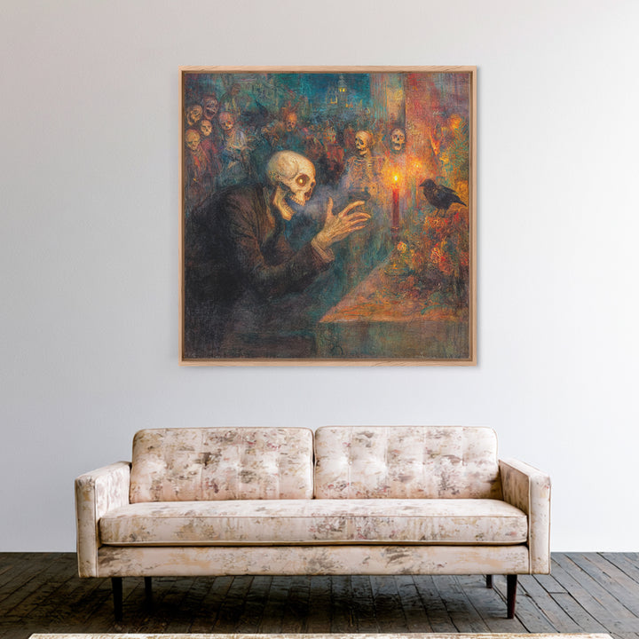 The Dream Eater, Grotesque Carnival Art, Square Wall Art, Dark Halloween Decor, Canvas Print, Halloween Wall Art, Collectible Wall Decor
