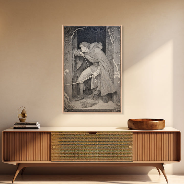 The Ghost Of The Witch Hunter, Victorian Macabre Art, Vertical Wall Art, Gothic Horror Wall Art, Canvas Print, Halloween Wall Art